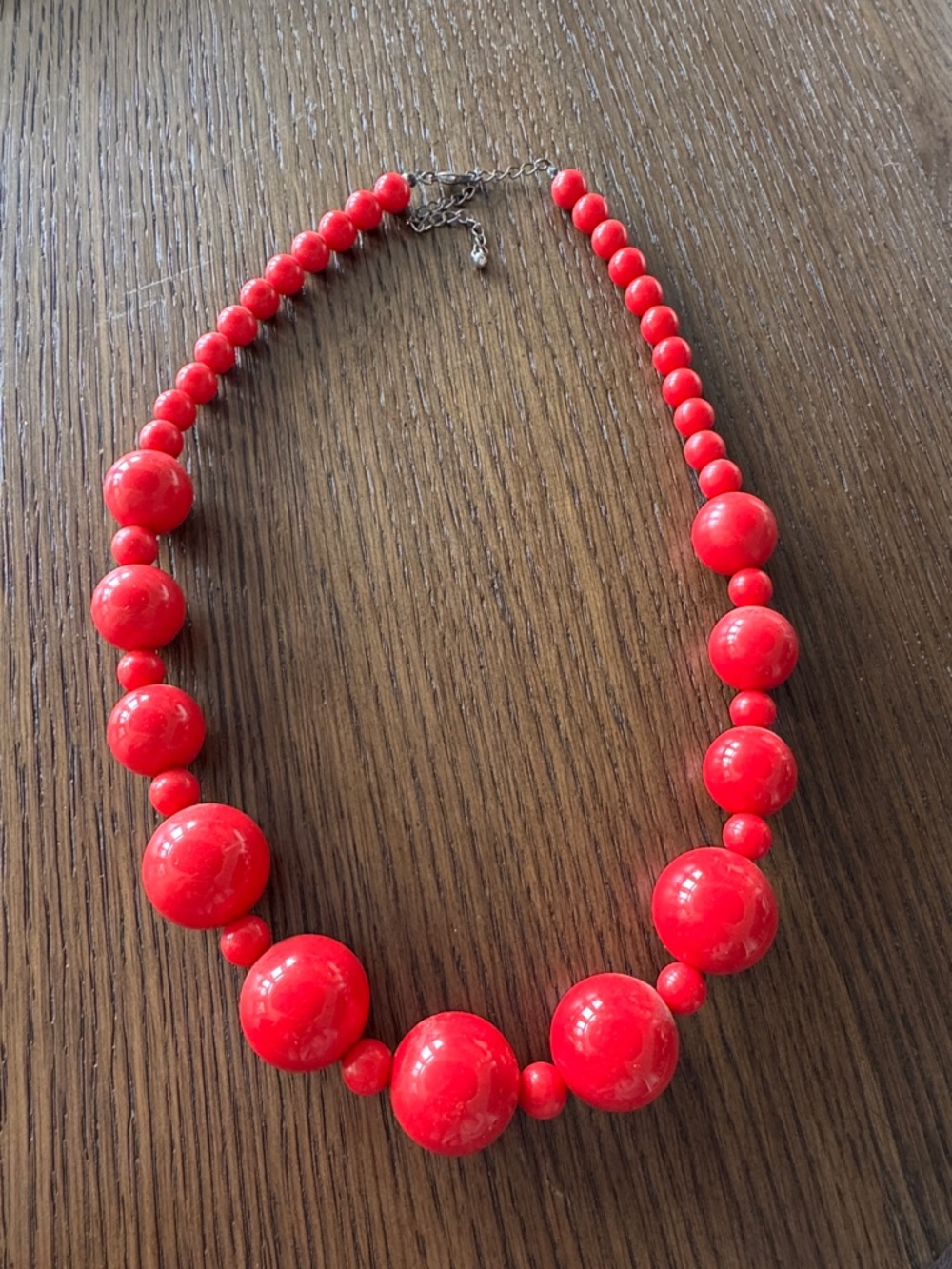 Bold Red Beaded Statement Necklace - Women Jewelry